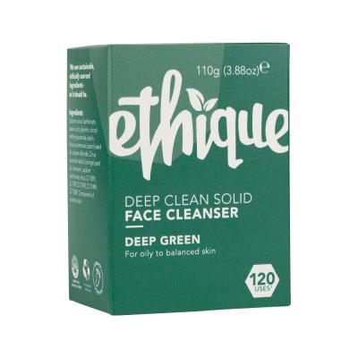 Ethique Bar Face Cleanser Deep Clean Solid Deep Green (For Oily To Balanced) 110g